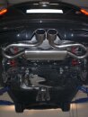 back-silencer with tailpipe in the middle stainless steel