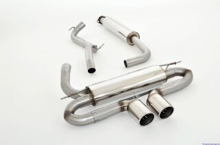 63.5mm catback-system with tailpipe in the middle ST-Look stainless steel