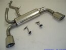 back-silencer with tailpipe left &amp; right stainless steel