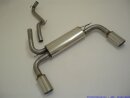 back-silencer with tailpipe left &amp; right stainless steel