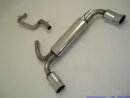 back-silencer with tailpipe left & right stainless steel