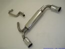 back-silencer with tailpipe left & right stainless steel