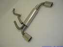 back-silencer with tailpipe left & right stainless steel