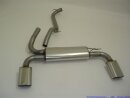 back-silencer with tailpipe left &amp; right stainless steel