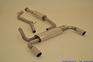 63.5mm catback-system with tailpipe left & right stainless steel