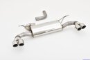 back-silencer with tailpipe left & right stainless steel