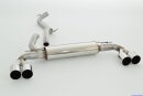 back-silencer with tailpipe left & right stainless steel