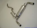 back-silencer with tailpipe left &amp; right stainless steel