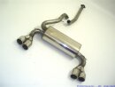 back-silencer with tailpipe left & right stainless steel