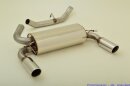 back-silencer with tailpipe left & right stainless steel