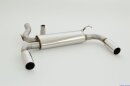 back-silencer with tailpipe left & right stainless steel