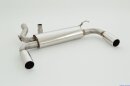 back-silencer with tailpipe left &amp; right stainless steel