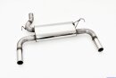 back-silencer with tailpipe left & right stainless steel