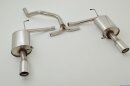 back-silencer with tailpipe left & right stainless steel