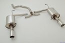 back-silencer with tailpipe left &amp; right stainless steel