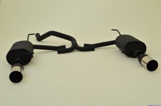 back-silencer with tailpipe left & right aluminised steel