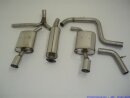 70mm catback-system with tailpipe left &amp; right stainless steel
