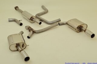 63.5mm catback-system with tailpipe left & right stainless steel