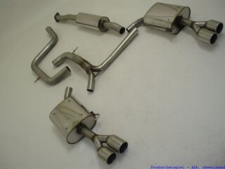 70mm catback-system with tailpipe left & right stainless steel