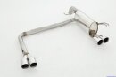 back-silencer with tailpipe left & right stainless steel