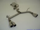 back-silencer with tailpipe left & right stainless steel