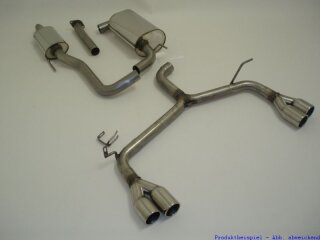 63.5mm catback-system with tailpipe left & right stainless steel