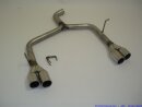 tailpipe-system for the left and the right side stainless steel