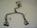 back-silencer with tailpipe left & right stainless steel