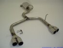 back-silencer with tailpipe left & right stainless steel