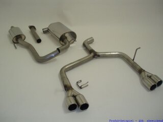 63.5mm catback-system with tailpipe left & right stainless steel