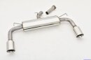 back-silencer with tailpipe left &amp; right stainless steel