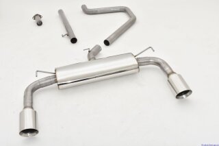 63.5mm catback-system with tailpipe left & right stainless steel