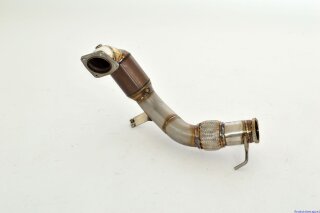 90mm downpipe with 200 cells HJS sport catalyst stainless steel