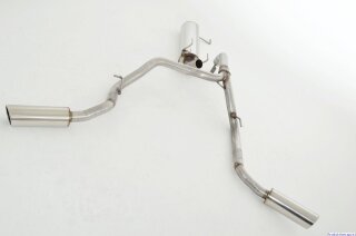 70mm sidepipe catback-system with tailpipe left & right stainless steel