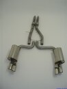 70mm back-silencer with tailpipe left &amp; right stainless steel
