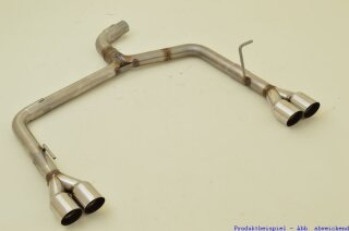 tailpipe-system for the left and the right side stainless steel