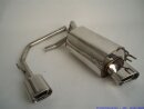 back-silencer with tailpipe left &amp; right stainless steel