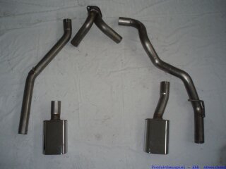 tailpipe-system for the left and the right side stainless steel