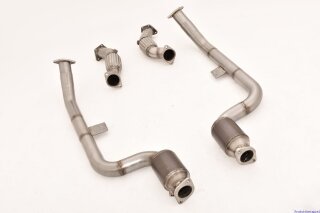 2x70mm downpipe with 200 cells HJS catalyst stainless steel