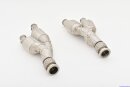 Friedrich Performance Manufaktur 2x143,5mm &gt; 2x76mm Downpipe mit 200 Zellen HJS Sport-Kat. Edelstahl