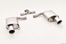 back-silencer with tailpipe left &amp; right stainless steel