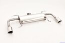 back-silencer with tailpipe left &amp; right stainless steel