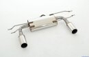 back-silencer with tailpipe left &amp; right stainless steel