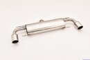 back-silencer with tailpipe left & right stainless steel