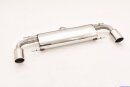 back-silencer with tailpipe left & right stainless steel