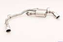 back-silencer with tailpipe left & right stainless steel