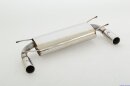 back-silencer with tailpipe left & right stainless steel