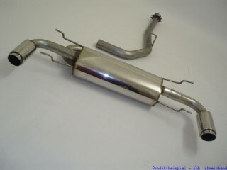 70mm halfsystem w. tailpipe left & right stainless steel