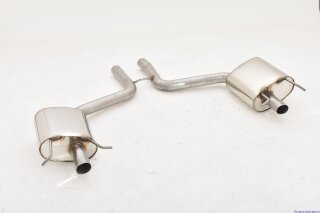 back-silencer with tailpipe left & right stainless steel