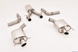 2x76mm catback-system w. tailpipe left & right stainless steel